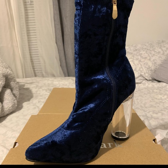 Chunky suede heels - Picture 2 of 2